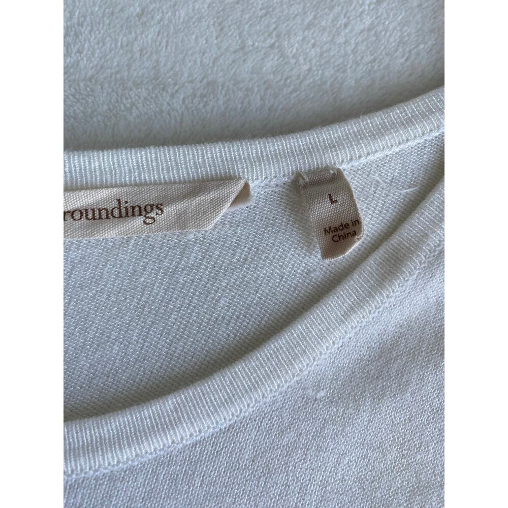 Soft Surroundings White Tunic Shirt Top‎ Long Sleeves Large Zipper Statement - Picture 9 of 14